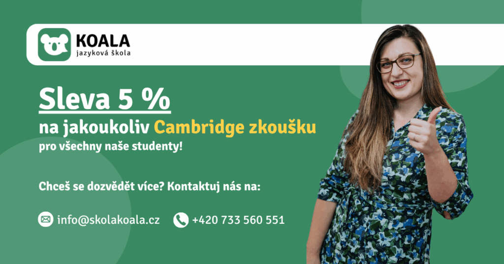 Sleva 5 na jakoukoliv Cambridge zkousku